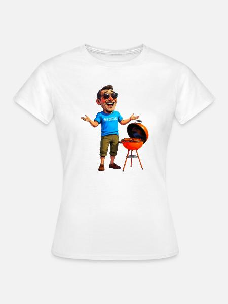 Einladung zum Grillen - Frauen T-Shirt - Weiß
