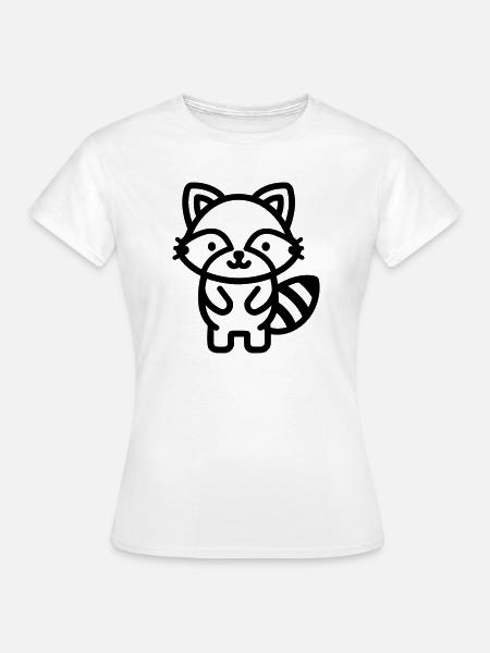 Waschbär - Frauen T-Shirt - Weiß