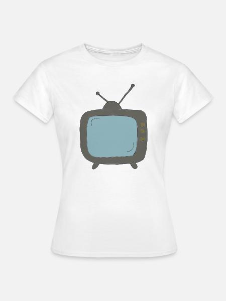 fernseher comicstyle - Frauen T-Shirt - Weiß