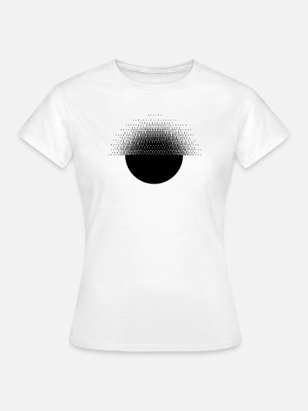 Bitmap-Design von geometrischem und pixeligem Sunburst - Frauen T-Shirt - Weiß