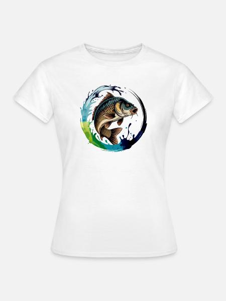 Springender Karpf - Frauen T-Shirt - Weiß