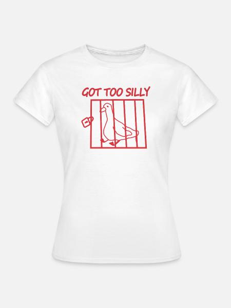 Zu dummer Vogel im Käfig - Frauen T-Shirt - Weiß
