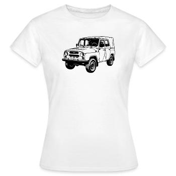 Véhicule tout-terrain UAZ - T-shirt Femme - blanc - Devant - AI Model Female 172 dark (172cm)