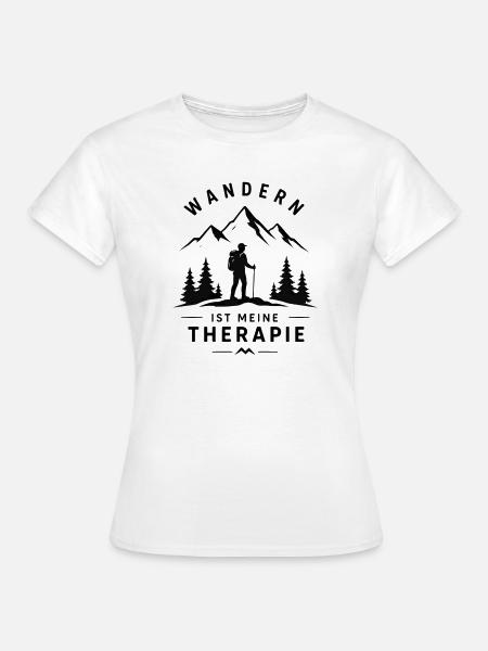 Wandern naturverbundenes Design - Frauen T-Shirt - Weiß