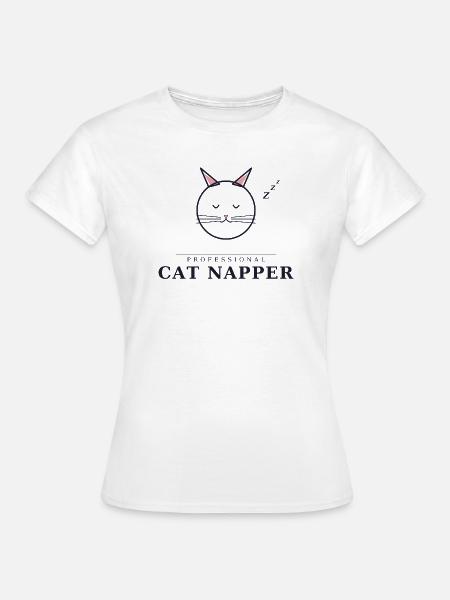 professional cat napper - Frauen T-Shirt - Weiß