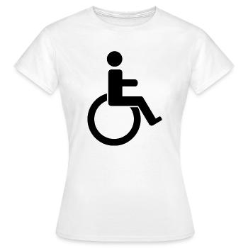 Panneau de handicap - T-shirt Femme - blanc - Devant - AI Model Female 172 dark (172cm)