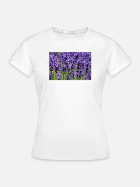 Lavendelfeld-Traumlandschaft - Frauen T-Shirt - Weiß