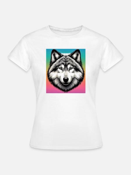 Wolf - Frauen T-Shirt - Weiß