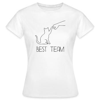Katze Team Faust - Frauen T-Shirt - Weiß - Vorne - AI Model Female 172 dark (172cm)