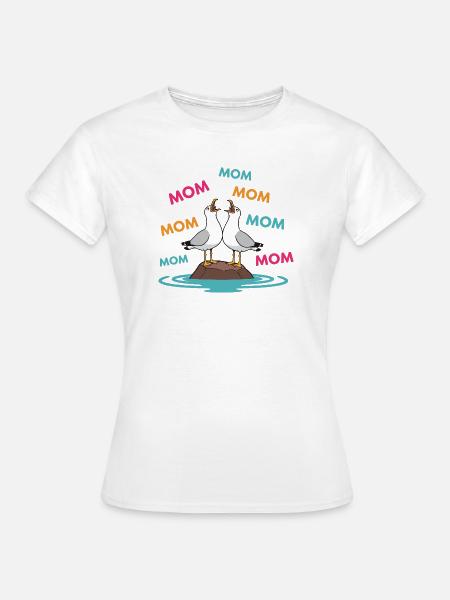 Mama Möwe Lustige Mama Möwen Muttertagshumor - Frauen T-Shirt - Weiß