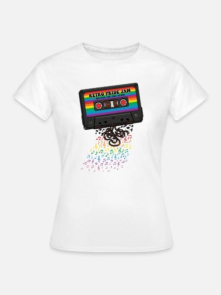 LGBT-Pride-Monat – Retro-Pride-Kassette - Frauen T-Shirt - Weiß