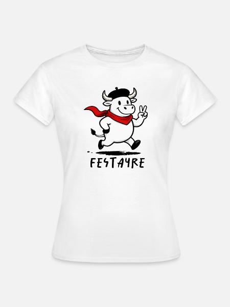 Festayre, Stier der Férias - Frauen T-Shirt - Weiß