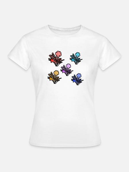 Blumen - Frauen T-Shirt - Weiß