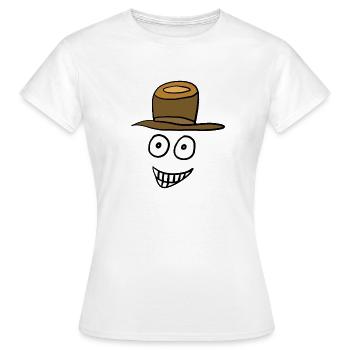 Visage heureux face face émotions - T-shirt Femme - blanc - Devant - AI Model Female 172 dark (172cm)