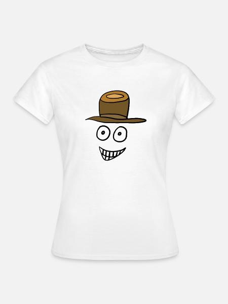 Fröhliches Gesicht Gesichter Emotionen - Frauen T-Shirt - Weiß
