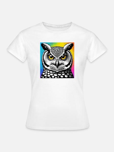 Eule - Frauen T-Shirt - Weiß