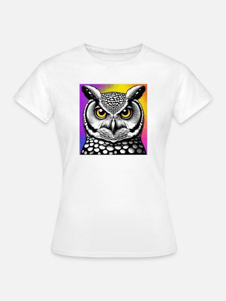 Eule - Frauen T-Shirt - Weiß