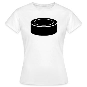 Palet de hockey - T-shirt Femme - blanc - Devant - AI Model Female 172 dark (172cm)