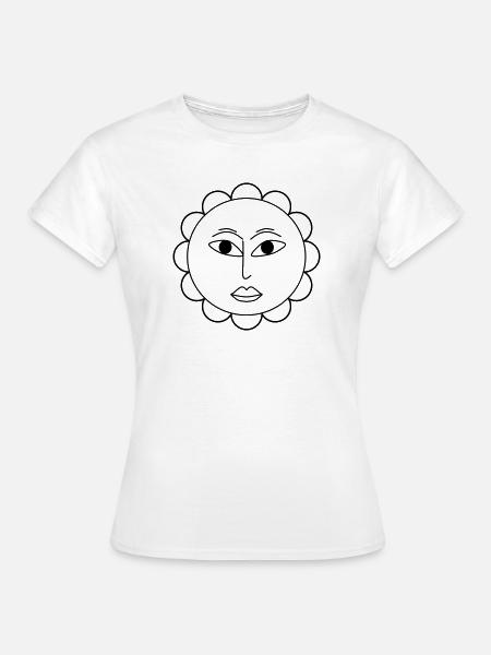 Schlichte Blume - Frauen T-Shirt - Weiß
