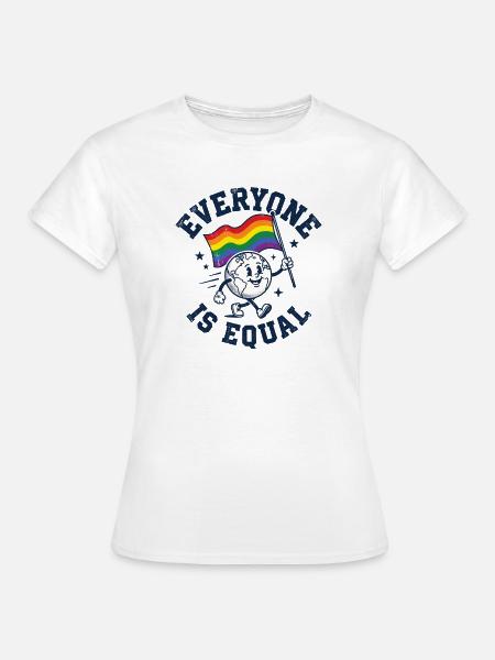 LGBTQ-Pride-Monat – Alle sind gleich - Frauen T-Shirt - Weiß