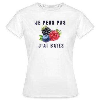 je peux pas jai baies - T-shirt Femme - blanc - Devant - AI Model Female 172 dark (172cm)