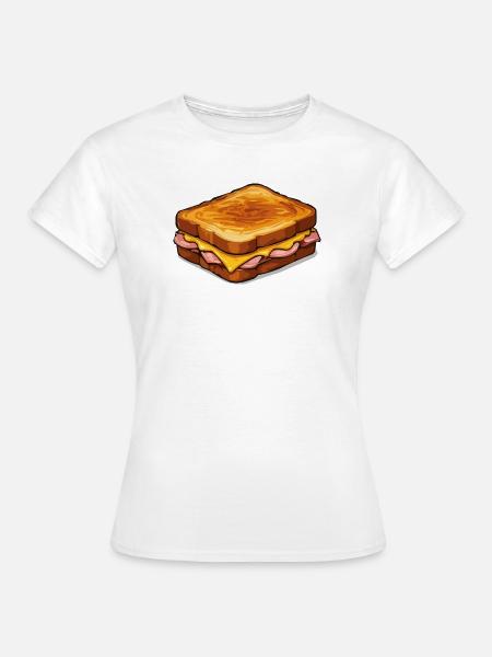 Käse-Sandwich Pop-Art Illustration - Frauen T-Shirt - Weiß