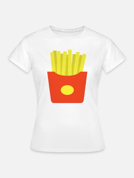 Pommes frites - Frauen T-Shirt - Weiß