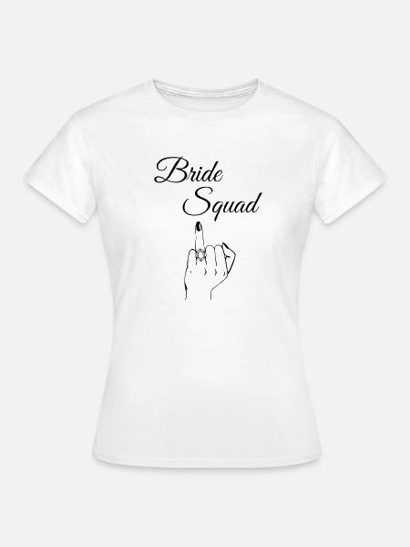 Edgy Bride Squad - Frauen T-Shirt - Weiß