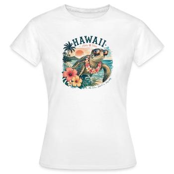 Hawaii Schildkröte mit Sonnenbrille - Frauen T-Shirt - Weiß - Vorne - AI Model Female 172 dark (172cm)
