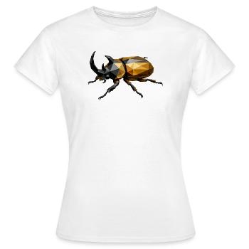 Geometrischer Goldkäfer - Frauen T-Shirt - Weiß - Vorne - AI Model Female 172 dark (172cm)