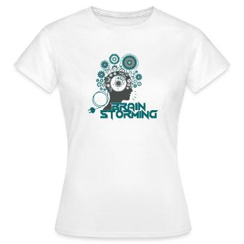 Brainstorming Head – Office & Idées de bureau - T-shirt Femme - blanc - Devant - AI Model Female 172 dark (172cm)
