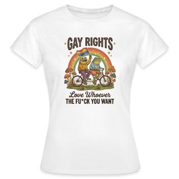 Mois de la fierté LGBTQ - Droits des homosexuels ! - T-shirt Femme - blanc - Devant - AI Model Female 172 dark (172cm)