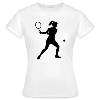 Tennis Spielerin - Frauen T-Shirt - Weiß - Vorne - AI Model Female 172 dark (172cm)