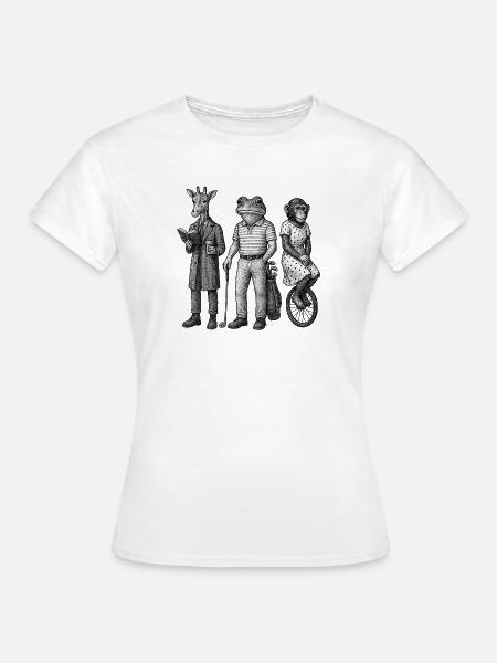 Trio der anthropomorphen Freunde - Frauen T-Shirt - Weiß