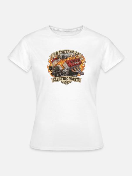 V8 Statt EV – Electric Waste - Frauen T-Shirt - Weiß