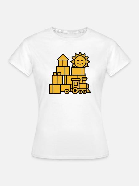 Bauklötze Eisenbahn Spielzeug - Frauen T-Shirt - Weiß