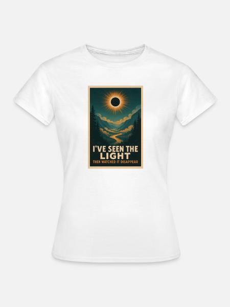 Licht verschwindet | Eclipse - Frauen T-Shirt - Weiß