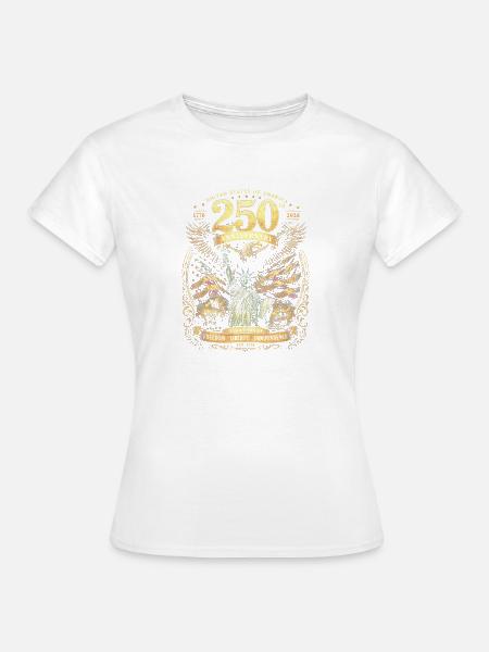USA 250 Jubiläumsadler Flagge - Frauen T-Shirt - Weiß