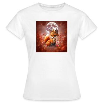 Lunar Fox mit Juwelen - Frauen T-Shirt - Weiß - Vorne - AI Model Female 172 dark (172cm)