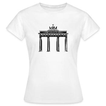 Brandenburger Tor Berlin - Frauen T-Shirt - Weiß - Vorne - AI Model Female 172 dark (172cm)