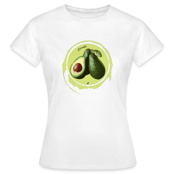 Avocado Abbildung in einem Kreis - Frauen T-Shirt - Weiß - Vorne - AI Model Female 172 dark (172cm)
