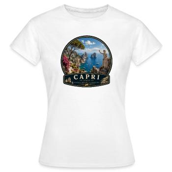 Urlaub auf Capri Italien Mittelmeer Urlaubsziel - Frauen T-Shirt - Weiß - Vorne - AI Model Female 172 dark (172cm)