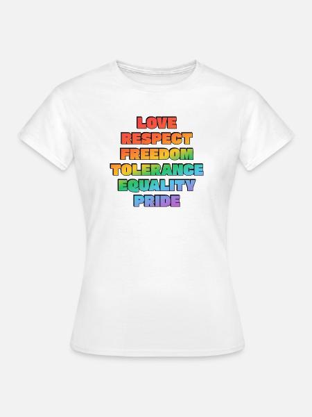 Regenbogenstolz-Werte - Frauen T-Shirt - Weiß