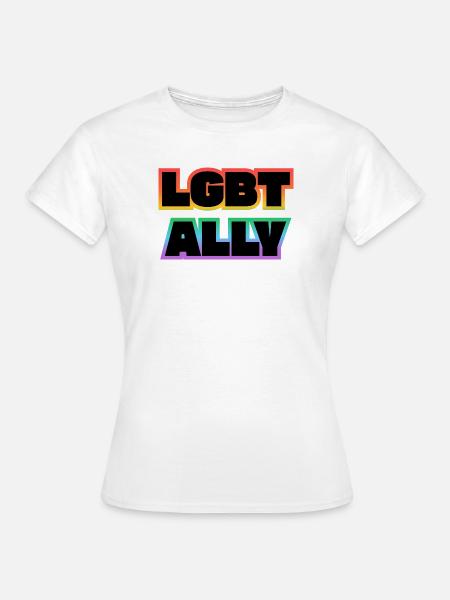 LGBT ALLY - Frauen T-Shirt - Weiß