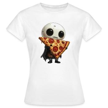 Creepy Cute Pizza Pepperoni - Frauen T-Shirt - Weiß - Vorne - AI Model Female 172 dark (172cm)