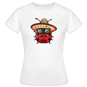 Sombrero Coccinelle - T-shirt Femme - blanc - Devant - AI Model Female 172 dark (172cm)