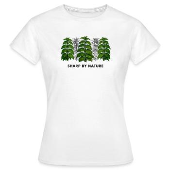 L’ortie piquante est par nature piquante - T-shirt Femme - blanc - Devant - AI Model Female 172 dark (172cm)