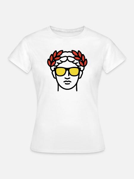 Römische Statue Sonnenbrille Antike Kunst - Frauen T-Shirt - Weiß