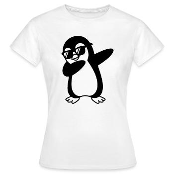 Penguin Dab - T-shirt Femme - blanc - Devant - AI Model Female 172 dark (172cm)