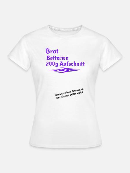 Tattoo falscher Zettel - Frauen T-Shirt - Weiß